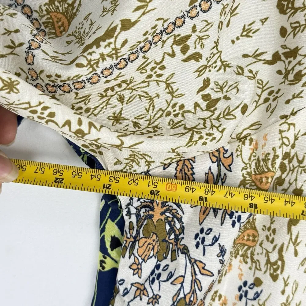 Norecoora Peasant BOHO Floral V-Neck Short Sleeve Top Blouse Size XL - Picture 12 of 15